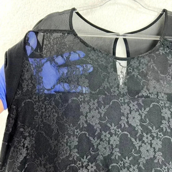 Torrid Black Boho Sheer Lace Feminine Mesh Gothic Babydoll Top Size 4XL - Picture 5 of 11